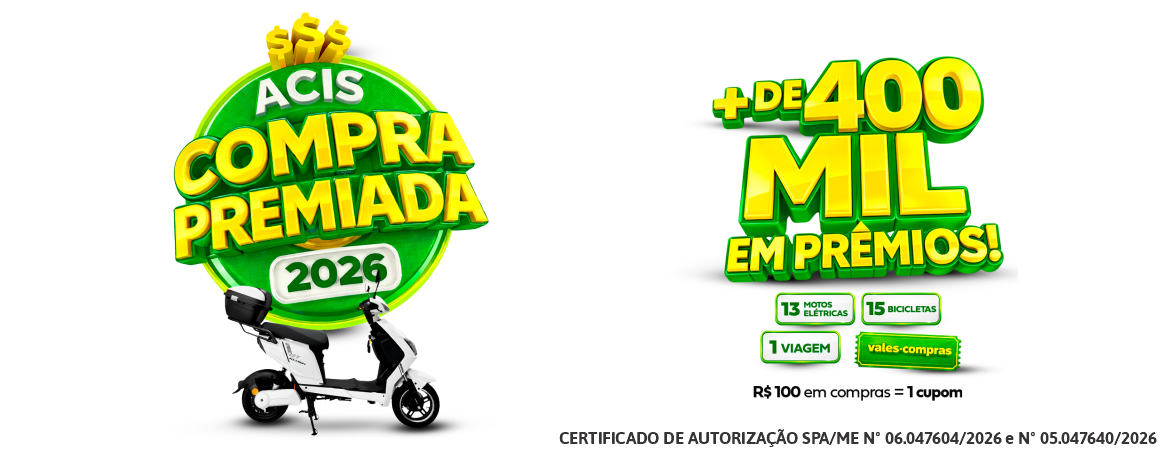 ACIS Compra Premiada — compre no comércio de Sertãozinho e concorra a prêmios
